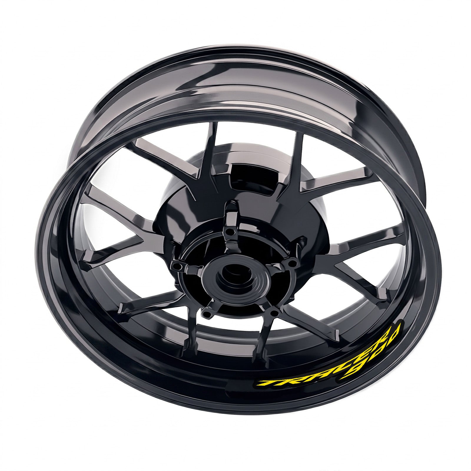 Yamaha TRACER 900 FJ-09 wheel stickers and rim decals set by StickerBao, featuring model-specific inner rim graphic design.