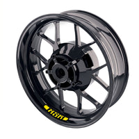 Yamaha XSR 700 and XSR 900 wheel stickers and rim decals by StickerBao on motorcycle wheels.