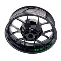 Yamaha XSR 900 inner rim sticker set by StickerBao, bike model-specific wheel decals on a motorcycle wheel.