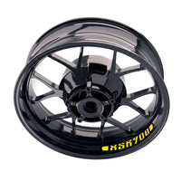Yamaha XSR 900 inner rim sticker set by StickerBao, bike model-specific wheel decals on a motorcycle wheel rim.