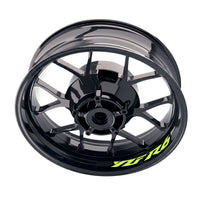 Yamaha YZF R6 wheel rim sticker set by StickerBao, bike-specific decal decals for inner rim customization on motorcycle wheels