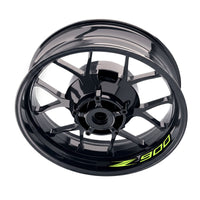 Kawasaki Z900 inner rim sticker set by StickerBao, bike-specific wheel decals for custom motorcycle rim decoration.