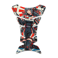 Gas Tank Sticker Motorcycle Tank Pad Protector Anti Slip Fish Bone Anime Artistic