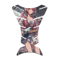 Gas Tank Sticker Motorcycle Tank Pad Protector Anti Slip Fish Bone Anime Artistic