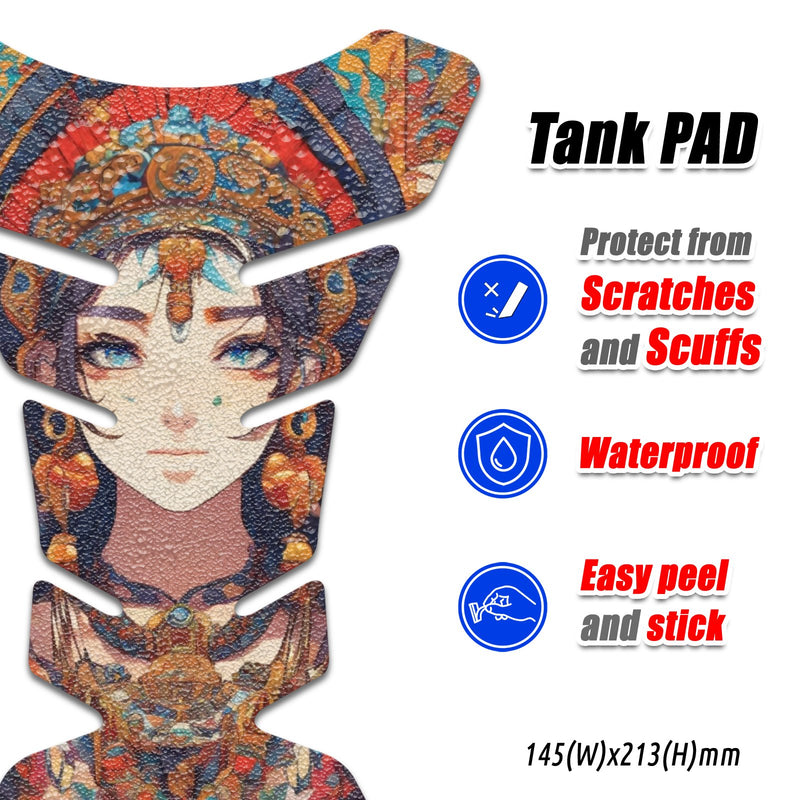 Gas Tank Sticker Motorcycle Tank Pad Protector Anti Slip Fish Bone Anime Artistic MC Motoparts x StickerBao