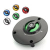 Green Quick Lock Release REVO fuel cap for mototorcycle