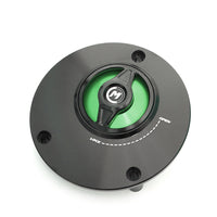 Green Quick Lock Release REVO fuel cap for mototorcycle