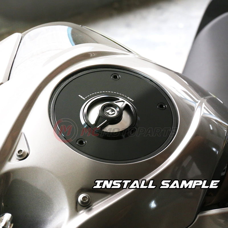 Silver Quick Lock Release REVO fuel cap installation