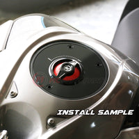 Red Quick Lock Release REVO fuel cap installation