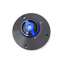 Blue Quick Lock Release REVO fuel cap for mototorcycle