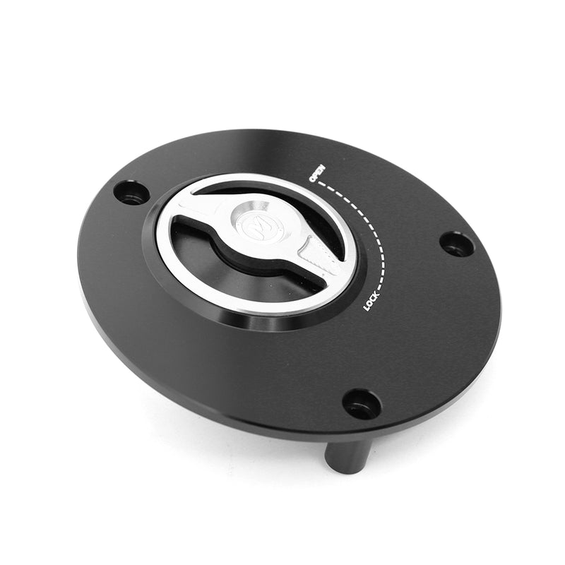 Silver Quick Lock Release REVO fuel cap for mototorcycle