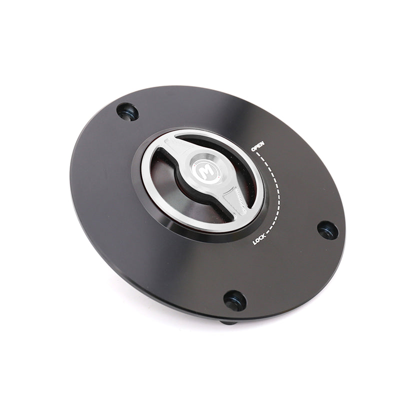 Silver Quick Lock Release REVO fuel cap for mototorcycle