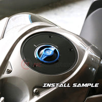 Blue Quick Lock Release REVO fuel cap installation