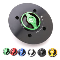 Green Quick Lock Release REVO fuel cap for mototorcycle