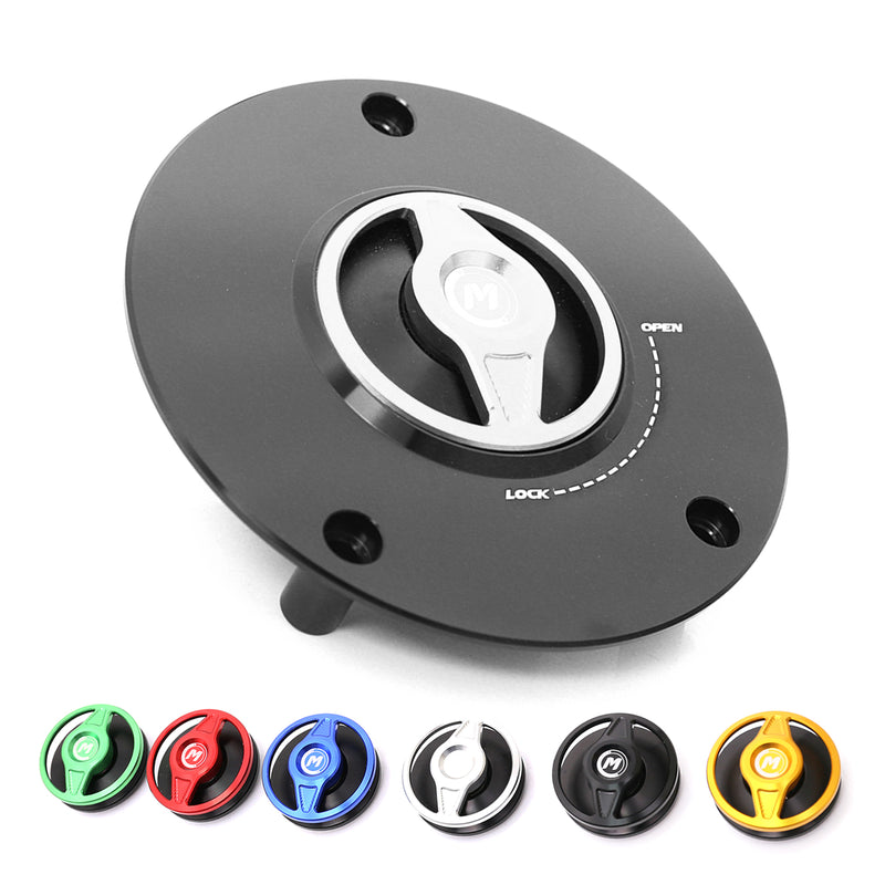 Silver Quick Lock Release REVO fuel cap for mototorcycle