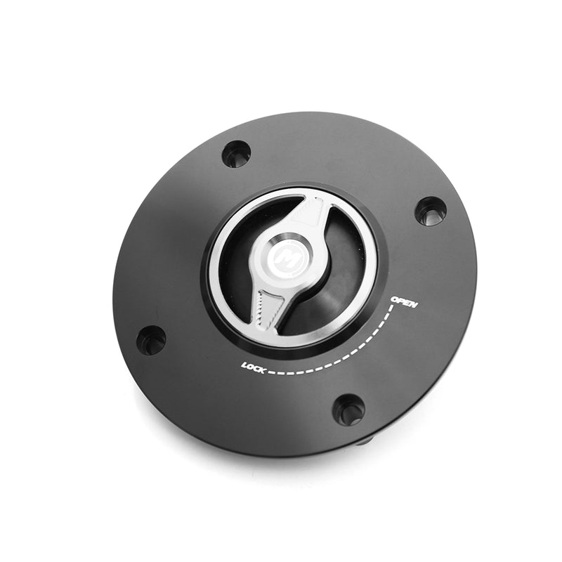 Silver Quick Lock Release REVO fuel cap for mototorcycle