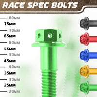 CNC Aluminum Flanged Hex Head Race Spec Bolt M6 x 20mm - MC Motoparts