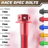 Aluminium Race Spec M6 x 45mm Pack x 5 Etched - MC Motoparts