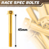 Gold Aluminium Pre-drilled Flanged Hex Head Race Spec Bolt