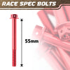 Red Aluminium Pre-drilled Flanged Hex Head Race Spec Bolt