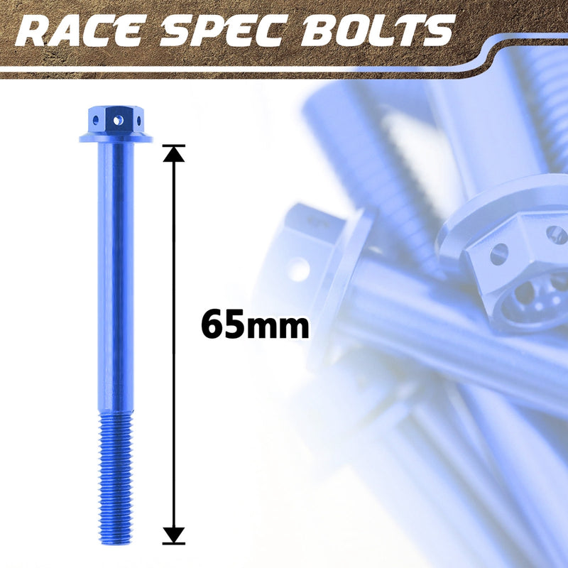 Aluminium Race Spec M6 x 65mm Pack x 5 Etched - MC Motoparts