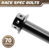 Black Aluminium Pre-drilled Flanged Hex Head Race Spec Bolt