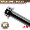 Black Aluminium Pre-drilled Flanged Hex Head Race Spec Bolt