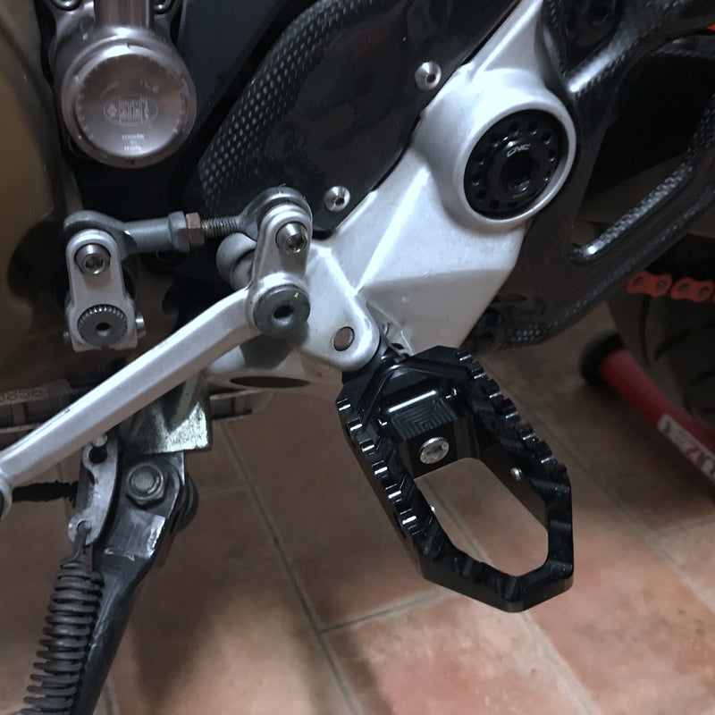 {Front}  Fits Ducati Hyperstrada 821 Multistrada 1000 TRC Touring Wide Foot Pegs - MC Motoparts