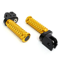 Fit Harley Davidson Fatboy Lo Iron 883 25mm Adjustable M-Grip POLE Front Foot Pegs - MC Motoparts