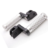 Fit Harley Davidson Breakout XR1200 Fatboy 40mm Adjustable M-Grip POLE Front Foot Pegs - MC Motoparts