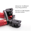 Fit Kawasaki Ninja 650R 300R 250R 1000 40mm Adjustable M-Grip POLE Front Foot Pegs - MC Motoparts