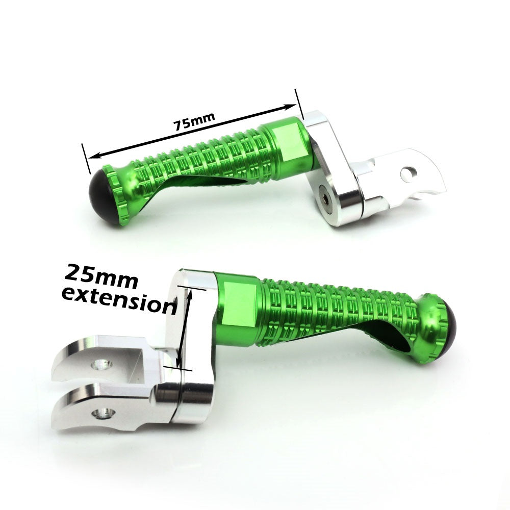 Fit Kawasaki Z1000 Z125 Z750 Z900 MPRO 25mm Extension Front Foot Pegs - MC Motoparts