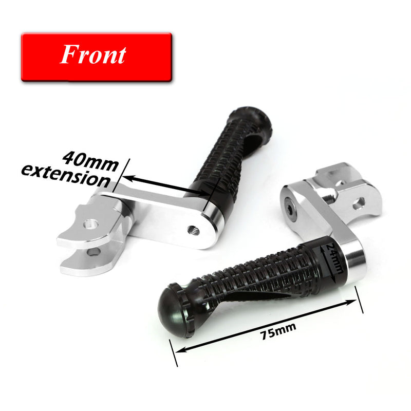 Fit Aprilia Tuono 125 RSV4 1000 MPRO 40mm Adjustable Front Foot Pegs - MC Motoparts