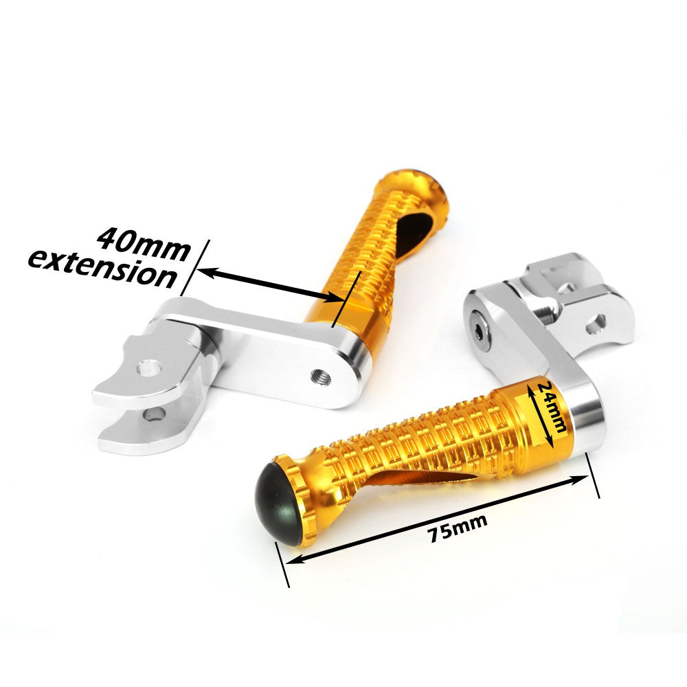 Fits BMW F800R R1200R 40mm Adjustable Rear M-PRO Foot Pegs