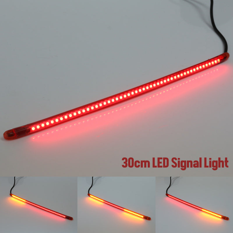 30cm AMP-Z Rear LED Turn Signal Brake Light Strip - MC Motoparts