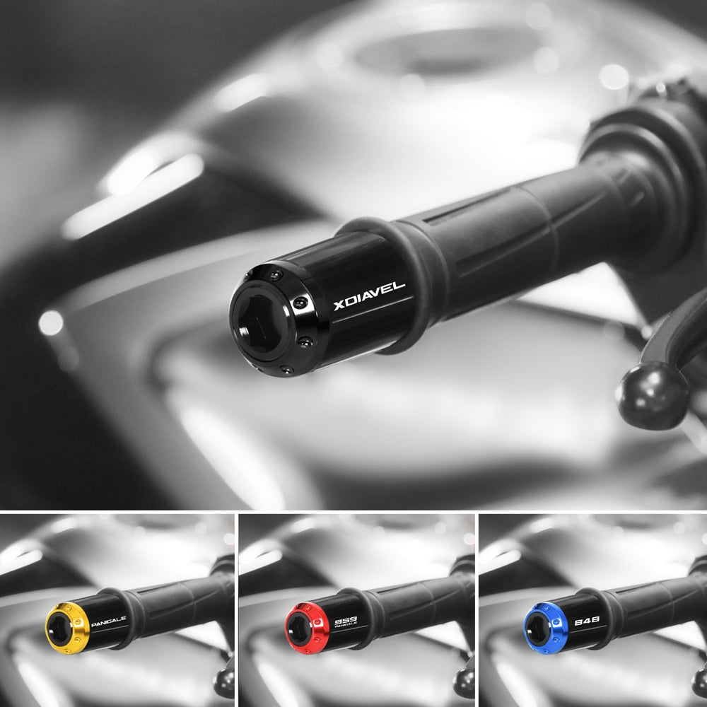 Fit Ducati SuperSport S 939 17-19 Engraved Logo ATOM Bar Ends - MC Motoparts