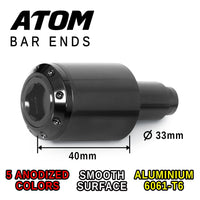 Fit Honda CB 600F Hornet 07-14 Engraved Logo ATOM Bar Ends - MC Motoparts
