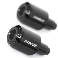 Fit Ducati Scrambler 2015-2018 Engraved Logo ATOM Bar Ends - MC Motoparts