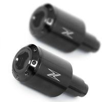 Fit Kawasaki Z250 Z300 Z1000 Engraved Logo ATOM Bar Ends - MC Motoparts