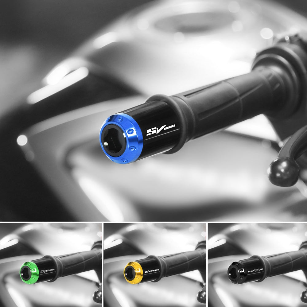 Fit Suzuki Hayabusa GSX1300R 04-07 Engraved Logo ATOM Bar Ends - MC Motoparts