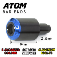 Fit Ducati XDiavel S 2016-2018 Engraved Logo ATOM Bar Ends - MC Motoparts