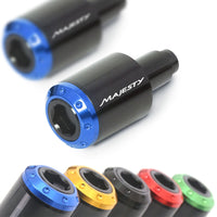 Fit Yamaha YP250 YP400 Majesty Engraved Logo ATOM Bar Ends - MC Motoparts
