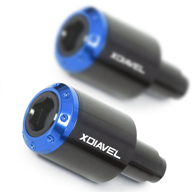 Fit Ducati XDiavel S 2016-2018 Engraved Logo ATOM Bar Ends - MC Motoparts