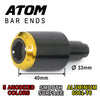 Fit Honda Shadow VT750 2001-2015 Engraved Logo ATOM Bar Ends - MC Motoparts