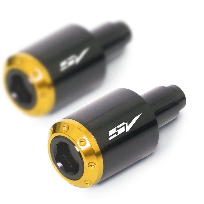 Fit Suzuki SV Engraved Logo ATOM Bar Ends - MC Motoparts