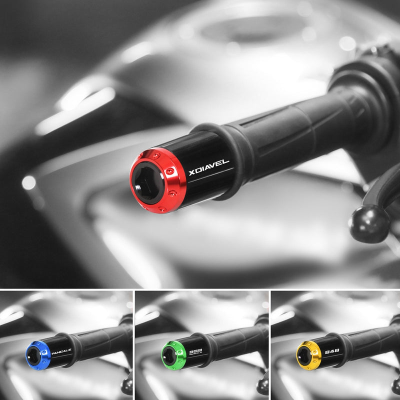 Fit Ducati Scrambler 2015-2018 Engraved Logo ATOM Bar Ends - MC Motoparts