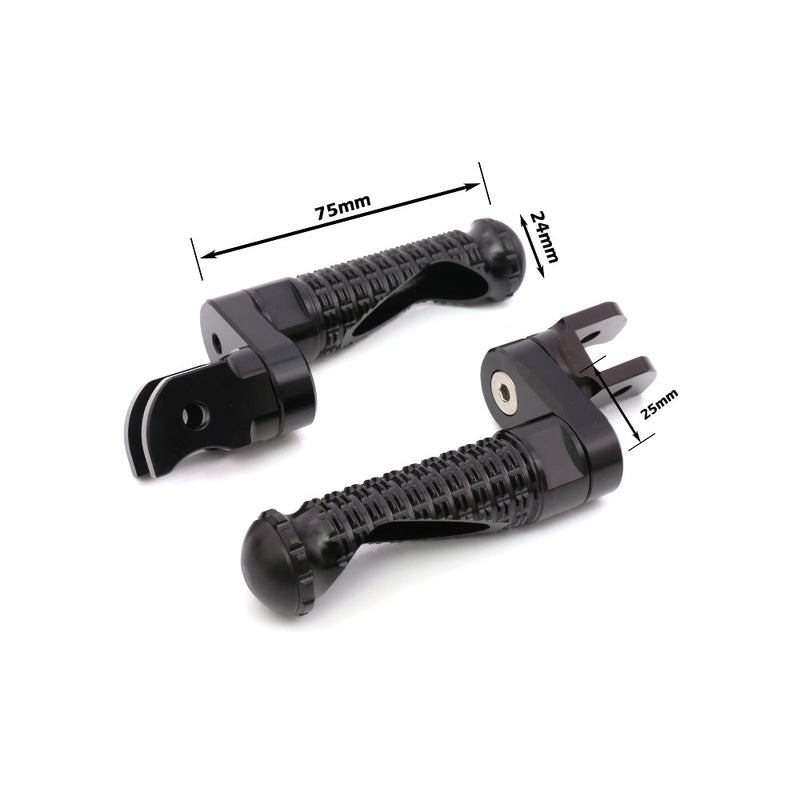 Fit Aprilia Tuono V4 BLACK SHADOW 25mm Extension Front Foot Pegs - MC Motoparts