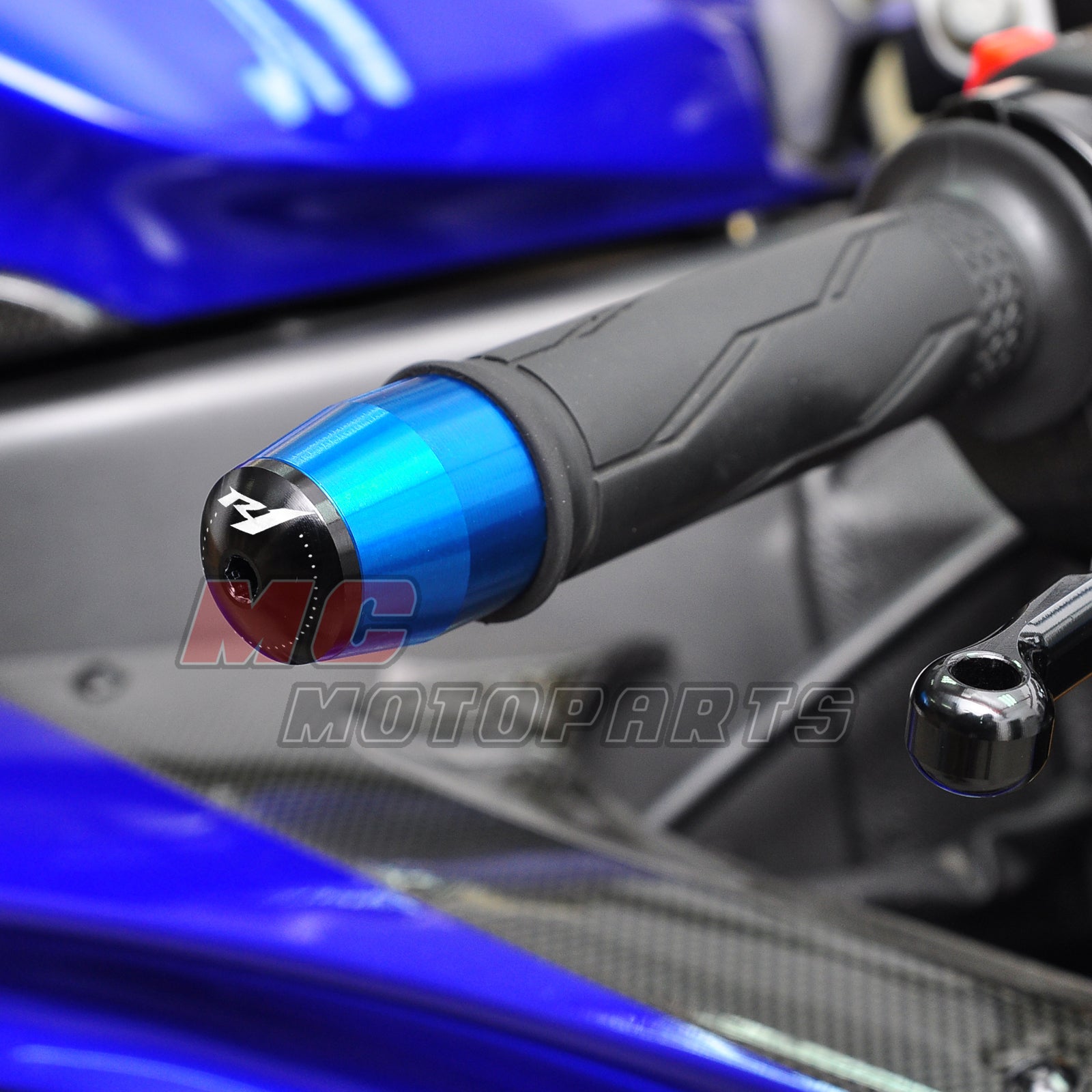 Fit Yamaha R1 Engraved Logo LIM Handle Bar Ends - MC Motoparts