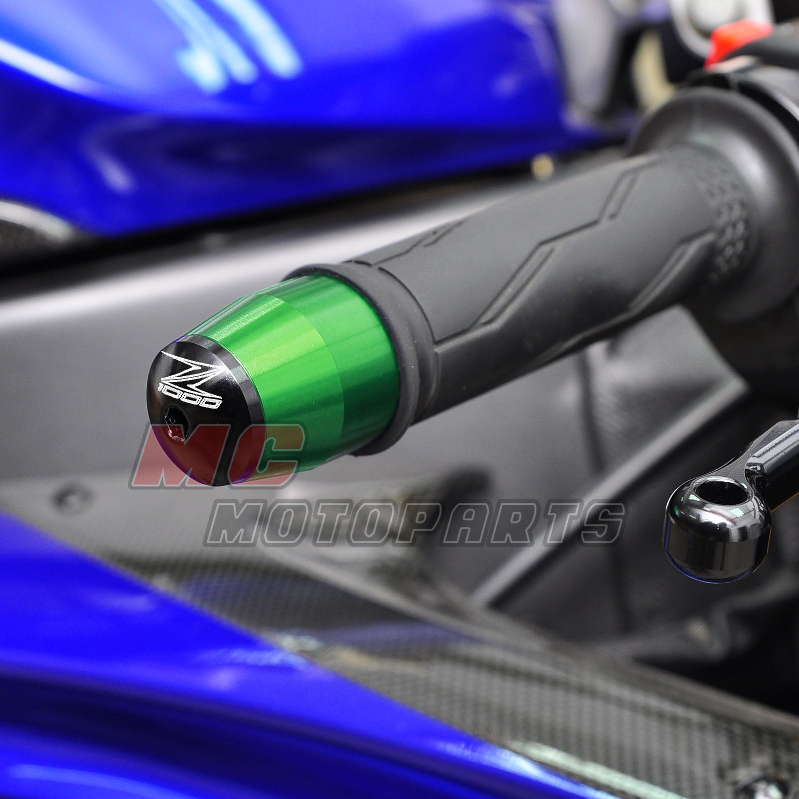 Fit Kawasaki Z1000 Engraved Logo LIM Handle Bar Ends - MC Motoparts