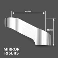 Fit Aprilia Tuono 1000 Shiver 750 Chrome Side Mirror Extender and Riser - MC Motoparts
